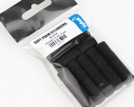 Soft Foam Cylinders, Black, 10 mm